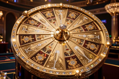 Goldenes Jackpot-Gl&uuml;cksrad im Mega-Fortune-Stil bei Betsson