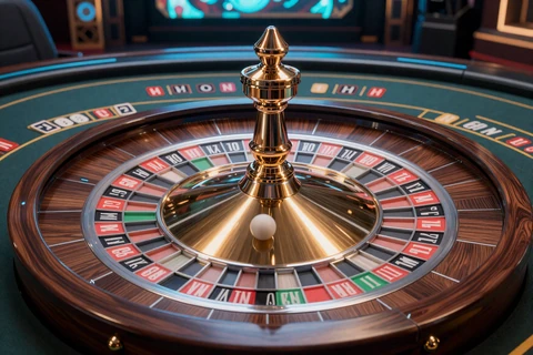 Klassisches Live Roulette mit drehendem Kessel im Betsson Live Casino