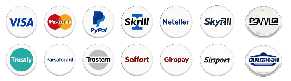Akzeptierte Zahlungsmethoden Visa, Mastercard, PayPal, Skrill, Neteller, Trustly, Paysafecard, Sofort und Giropay im Betsson PayPal Casino